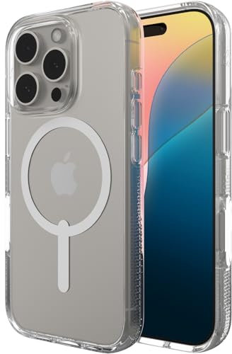 ZAGG Crystal Palace Lite Snap Graphene-Reinforced Case for iPhone 16 Pro [6.3-Inch], MagSafe Compatible, Anti-Yellowing, Ultra-Thin, Scratch-Resistant, Shockproof Phone Back Cover (Transparent)