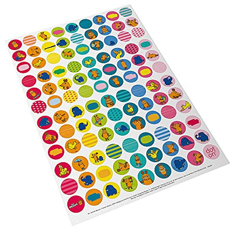 dot on Klebepunkte mit der Maus 20 mm | 535 Sticker | perfekt als Ergänzung für alle dot on Kalender | Aufkleber Klebepunkte dots Planen Organisation Motivation Belohnung Sendung mit der Maus