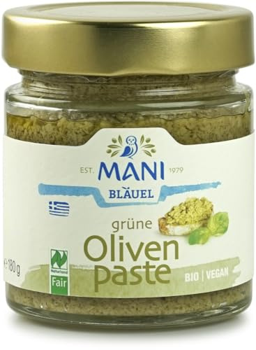 MANI Grüne Olivenpaste, bio, NL Fair 18 x 180 g