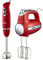 Geepas Hand Blender & Hand Mixer Kitchen Combo Set | 300W Electric Whisk, Handheld Food Collection Cake Mixer & 400W Immersion Stick Blender | Stainless Steel Beaters & Dough Hooks Included | Red