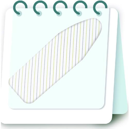 KPEGAXS Rayen Funda para Tabla De Planchar 92-122x33-38cm Funda Gruesa Acolchada para Tabla De Planchar con Borde Elástico Reflecta El Vapor Y El Calor(122x38cm/48x15inch)