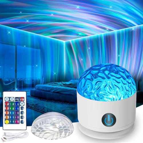YeahBoom LED Sternenhimmel Projektor,Projektor Aurora Light mit Fernbedienung,Galaxy Projector,Nordlicht Projektor,Sternenhimmel LED Projektor,Nordlicht Lampe,Aurora Lampe Projektor Nordlichter