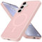 Cover Magnetica Opaca per Samsung Galaxy S24/S25, Compatibile con Magsafe, Custodia Posteriore Glassata Traslucida Opaca Sottile Antiurto Anti-impronta Resistente ai Graffi Case, Rosa