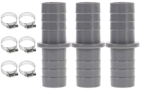 NULYLU 3sets Adattatori Per Tubo Scarico Lavatrice e Lavastoviglie Prolunga Flessibile Con Raccordo e Fascette Inossidabile Compatibile Con Tubazioni