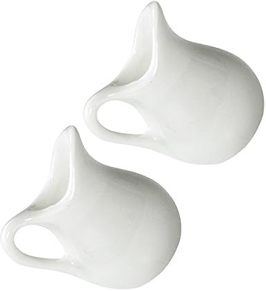 Cabilock 1 Satz Mini-milchkännchen Für Kinderspielzeug Spielsachen Für Toys Milchkrug Messbecher Mini-küchenzubehör -küchenrequisiten Keramik Weiß 2st