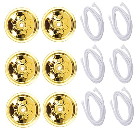 Didiseaon 1 Satz Ölschwimmerdocht Öllampendochte ersetzen drinnen Öllampen -Ersatzteile Schwimmdocht goldfarbe Dochthalter für Öllicht Kerosinöl leichte Dochte Ballaststoff Weiß