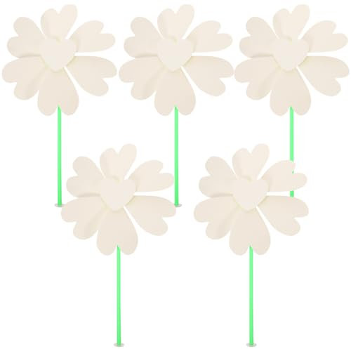 IMIKEYA 5stücke DIY-windräder Aus Papier Zum Selbermachen Leere Windräder Zum Bemalen Und Zeichnen Für Junge Mädchen Bastelset Zum Malen Und Gestalten