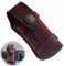 Étui en cuir pour couteau pliant – Pochette horizontale/verticale 6.1'' – Compatible avec couteau 5.1'' – Boucle de ceinture – Unisexe – Marron