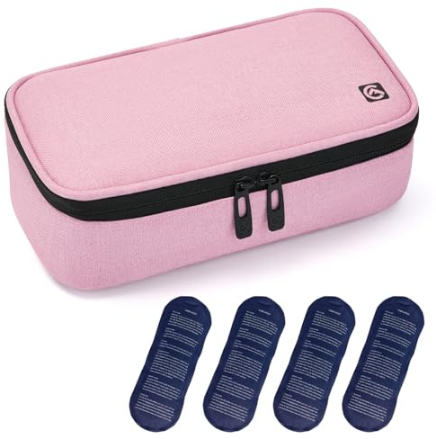ALLCAMP Bolsa térmica pequeña para insulina de Viaje | Apta para TSA, cuatro acumuladores, frío seis a ocho horas, Oxford 600D, forro de aluminio, viaje y uso diario