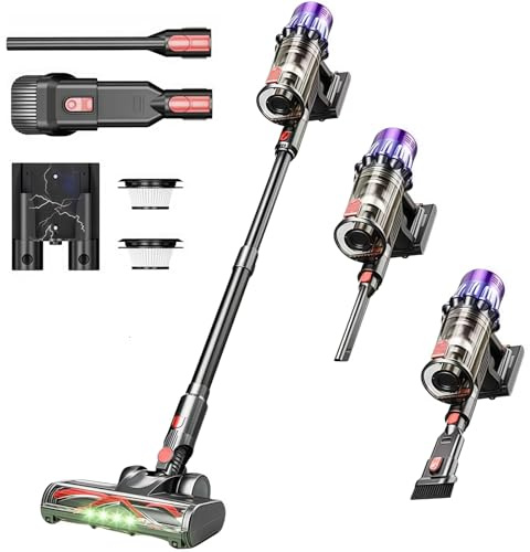AAFGVC sixpad s80 cordless vacuum cleaner- Cordless Vacuum Cleaner With 40 KPa Suction Power Touchscreen Control And 40 Minute Runtime For Domestic Use