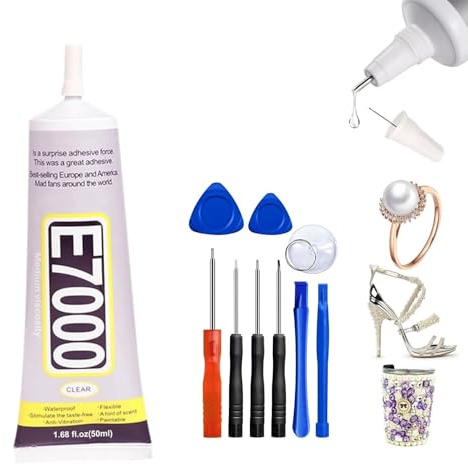 Colle Forte E7000 Ecran Smartphone Réparation, Colle B7000 Smartphone avec outils de réparation, B7000 Glue pour Ecran Tactile B 7000 Glue