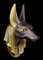 Ägyptisches Wandrelief - Anubis Kopf | Deko Figur Ägypten Schakal Gott