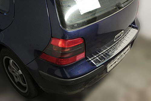 Recambo | Protector de Parachoques trasero | Compatible con VW Golf IV | 1997-2003 | Acero Inoxidable Cromado | Protección borde de carga
