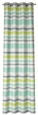 Deko Trends Ösenschal, Polyester, grün-Petrol-Mint, 245 x 137 cm