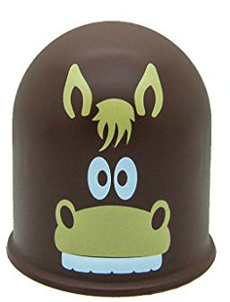 Schutzkappe für Anhängekupplung ohne Schlaufe Pferd/Pferdekopf/Horse Braun…