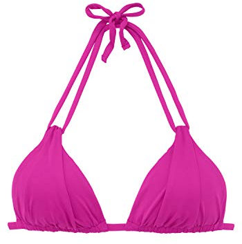 s.Oliver Damen Triangel Bikinioberteil - Top JPF - 25 730614, Einfarbig, Gr. 36 (Herstellergröße: 36A/B), Pink (Pink 776)