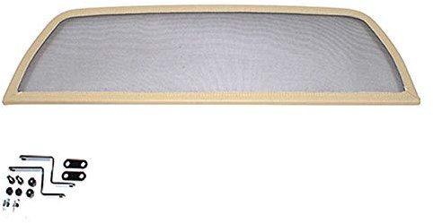 GermanTuningParts Déflecteur de Vent pour Triumph TR4,TR5,TR6 (1964-1976) - Pliable - Beige | Filet Anti-Remous Coupe | Déflecteur d'air