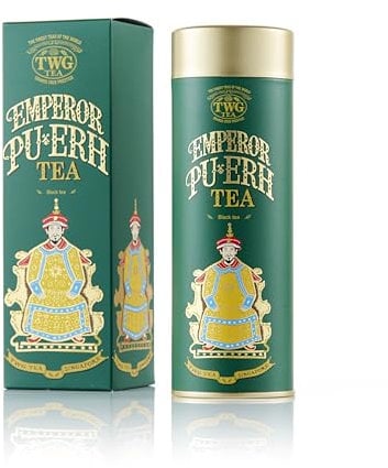TWG Tea | Emperor Pu Erh. Miscela di tè nero in foglia, in un'elegante scatola di latta Haute Couture. Confezione regalo da 100 g