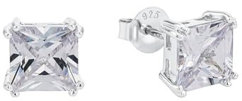 Amor Ohrstecker 925 Sterling Silber Damen Ohrschmuck, mit Zirkonia synth., 1,1 cm, Silber, Kommt in Schmuck Geschenk Box, 9154982