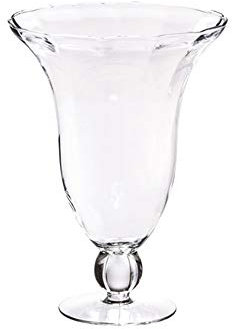 Zelda Bomboniere Vase en verre optique grand diamètre 28 cm H. 39 cm Composition florale Wedding