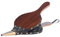 Kaminbalg, groß, 39,4 x 17 cm, für den Innenbereich, braunes Holz, Luftgebläse für Grill, Camping, Grill, Schornstein, Outdoor mit Aufhängeriemen, Gussdüse