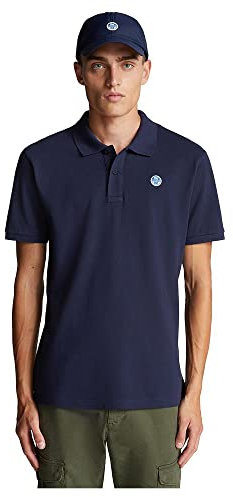North Sails SS Polo W/Logo, Navy Blue, XXX-Large Uomo