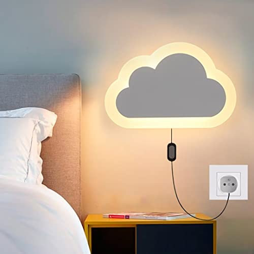 GUANSHAN Wolke Nachtlicht LED Kinderzimmer Wandleuchte Nachttischlampe Wandbeleuchtung Dekorative Wandleuchte Hintergrund Wandleuchte Für Schlafzimmer, Wohnzimmer, Treppe, L