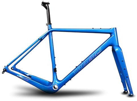 ICAN GJ02 Gravel Carbon Gravel Bike Frameset Flat Mount BSA 54cm Steckachse 12×100/12×142mm