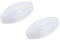 sourcing map Magnetic Stirrer Mixer Stir Bar Rod 15mm(0.59) Olive Shape PTFE Coating Magnet White for Laboratory Pack of 2
