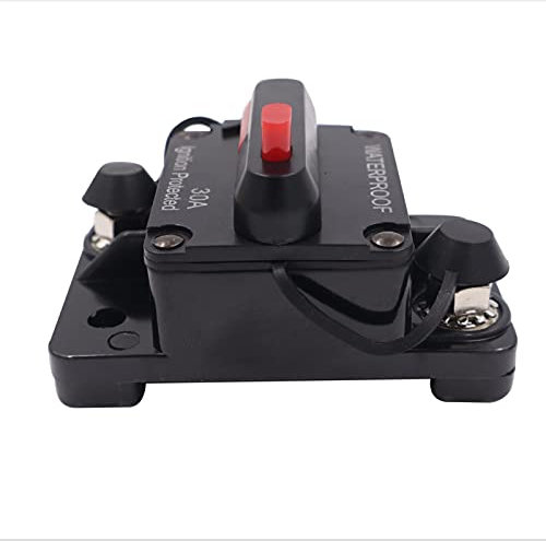 zymay Disjoncteur Fusible Onduleur, 30A 40A 50A 60A 70A 80A avec Réinitialisation Manuelle, Power Protect pour Voiture Camion Moteurs Bateaux Véhicules, 12V-48V DC