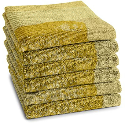 DDDDD Paños de cocina Citrus – 50 x 55 cm – Amarillo – 6 unidades