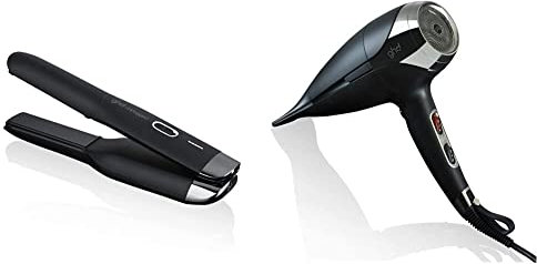 GHD Unplugged Styler Piastra per capelli, Senza fili e portatile, Tecnologia ibrida al co-litio & Ghd Helios, Asciugacapelli Professionale Con Motore Brushless E Tecnologia Ionica, Nero