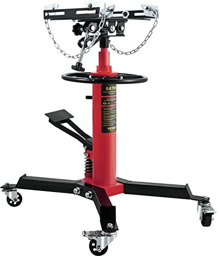 VEVOR Gato de Transmisión Hidráulico 1660 lbs Telescópico Vertical de Elevación 85 x 65 x 85 cm Rojo Acero Bomba Hidráulica de Pie de Elevación Gatos de Accionamiento Hidráulico de un Cilindro