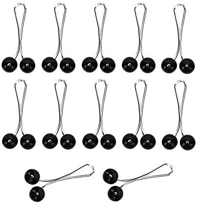 12 x Brosche Pins Hijab Schal Perlen Sicherheitsnadel Pullover Schal Clips Weiß, Schwarz , 3.5 cm