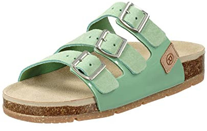 Rohde Damen, Frauen, Klassische Sandalen, Sandalen,Pantoletten,Sommerschuhe,Hausschuhe,Kork-fußbett,Mint,39 EU / 6 UK