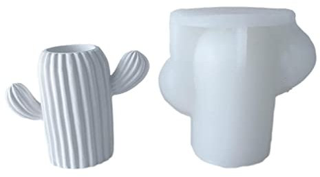 3D Kaktus Form Silikon Blumentopf Form Beton Sukkulenten Pflanzer Harz Form Stifthalter Epoxid Gießform DIY Werkzeug Vase Epoxidform