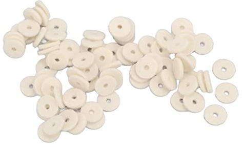 Asixxsix Klavierfilz, 90Pcs Beige Klavierfilz Unterlegscheibe 2mm Dicke Keyboard Balance Unterlegscheiben Piano Tuning Filz Piano Regulierung Reparatur Zubehör