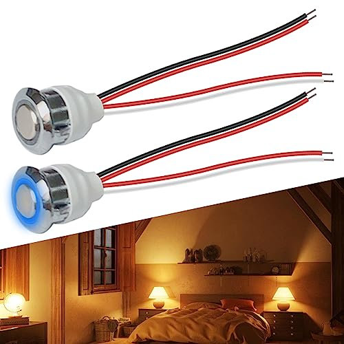 Nizirioo Dimmer Touch LED: 2 pezzi 5-24 V DC Interruttore Tocco Variatore di Intensità Variabile in Continuo per Illuminazione, Armadio