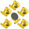 FINDMAG Fridge Magnets Clip, 6 Pack Gold Magnetic Clips, Whiteboard Magnet Clips Strong, Strong Heavy Duty Clips Magnet, Strong Magnet Clips for Whiteboard, Fridge, Office, Classroom, Bags