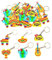 JZK 30x Accesorios decoracion de fiesta mexicana, llaveros sombrero taco cactus guitarra maraca burro, recuerdos favores de fiesta Cinco de Mayo, gadgets regalos fiesta temática mexico