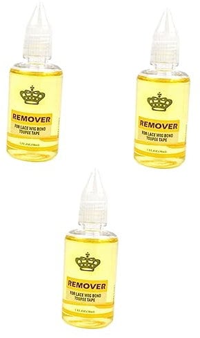 FRCOLOR 3pcs Solvent Spray Adhesive Remover for Lace Wigs and Hair Extensions Citrus Scent Fast-acting Nano Hot Melt Glue Dissolver for Tape Fusion Hair Removal