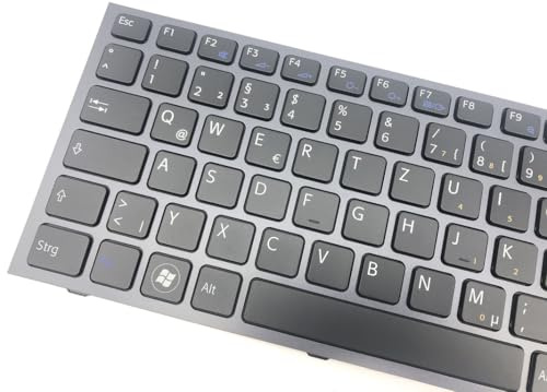 T-ProTek DEUTSCHE - schwarz + Rahm + Beleuchtung Tastatur kompatibel für Sony Vaio VPCS13M1E/W