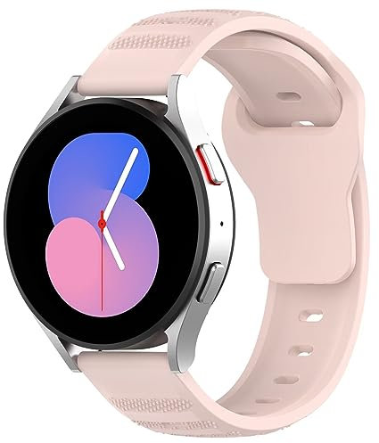 FTRONGRT 22mm Uhrenarmband Kompatibel mit Fossil Hybrid SmartWatch HR, Weiches Silikonarmband, Ersatzarmband für Fossil Hybrid SmartWatch HR- (Fröhliches Rosa