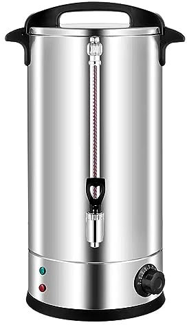 ASSYA Zuppiera in Acciaio Inossidabile Bollitore per Acqua Commerciale Zuppiera elettrica per la conservazione del Calore Riscaldamento rapido con Rubinetto del Righello del Livello dell'Acqua,22L