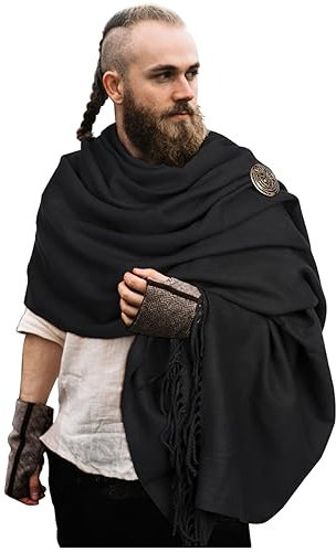keland Damen Pashminas Schaltuch Schal Tuch Kaschmir Umschlagtuch für Abend Großes Schultertuch für Winter (Schwarz)