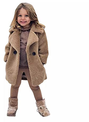 WOXIHUAN Giacca Bambina Ragazza Mantello del Cappotto di Inverno Giubbotto della Pelliccia della Neonata Giacca Vestiti Caldi Spessi Abbigliamento 1-6 Anni