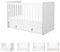 Kikkaboo Babybett Hollee Gitterbett 120 x 60 cm Schwingfunktion, 2 Schubladen, Farbe:grau