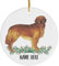 Weihnachtsbaumschmuck 7.3 cm, Personalisierter Name Golden Retriever Weihnachtsanhänger Mode Christbaumschmuck Anhänger Premium Weihnachtsschmuck Für Party Holiday Weihnachten