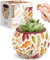 PieceRelax 3D Puzzle Blumentopf - Dancing Leaves in Fall [K1108], kleine runde Pflanztöpfe, künstliche Pflanzen blumentopf für Zimmerpflanze, 80 Kunststoff-Puzzleteile