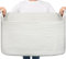 TIMEYARD Wäschekorb, Wäschesammler, Aufbewahrungskorb, Faltbarer Wäschekorb, Square Laundry Baskets, Geflochtener Korb, Wäschekorb Kinderzimmer, Aufbewahrungskorb Kinder für Spielzeug, 65L, Weiß